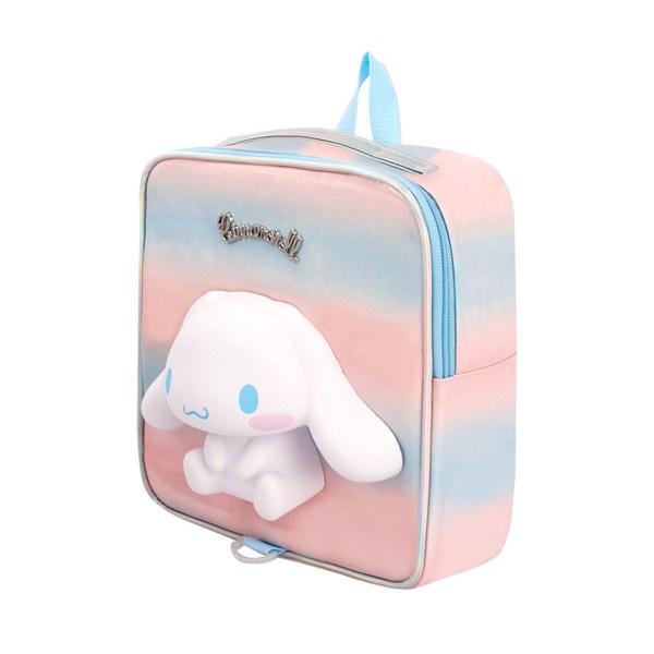 Sanrio genuíno Cinnamoroll Squishy bolsa de prevenção de perda de criança mochila infantil, produtos coreanos para bebês