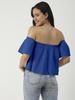 Moomaya Cotton Printed Off-Shoulder Top Summer Wear Crop Top For Women