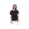 Li-Ning Comfortable Versatile Simple Solid Color Round Neck Short Sleeve T-Shirt Women Tops Black ATSV044-1