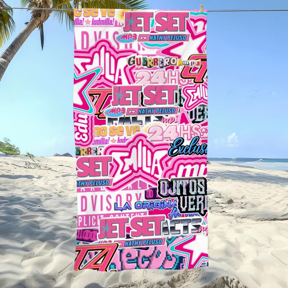 Towel Soft Pool Gift For Travel Gym Shower Camping Quick Dry Mp3 Singer Sports Mernes Large Beach Emilia Music Towel