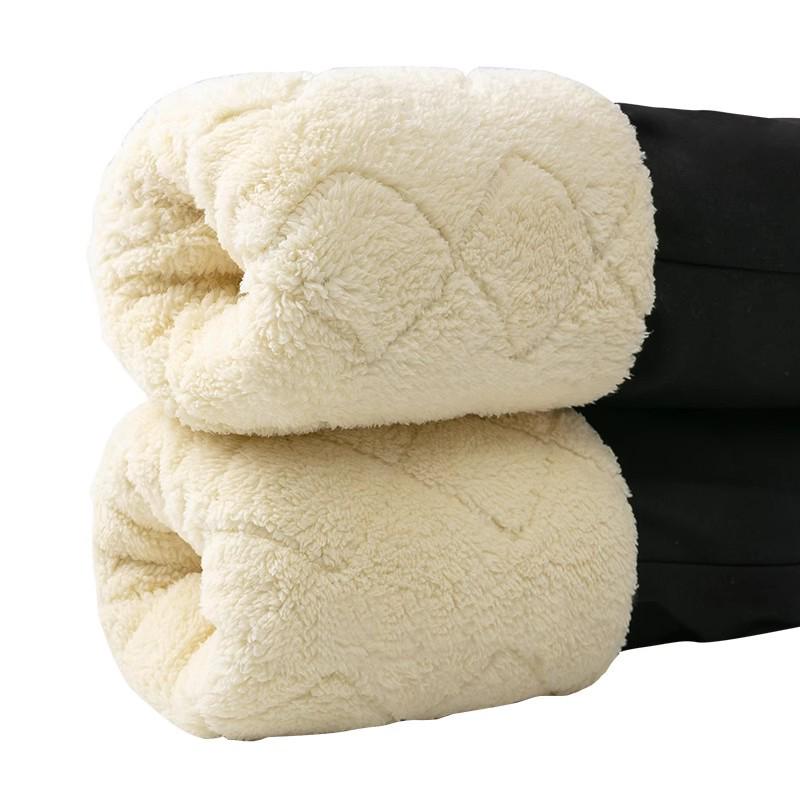 "Damen High Waist Schlankmachende Lammleder & Seidenbaumwolle Winter Leggings - Übergröße & Samtgefüttert für Extra Wärme"