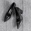 Black High Heels Women's Spring Soft-soled Professional High Heel Pumps New Thick-heeled Commuter Work Leather Shoes Women