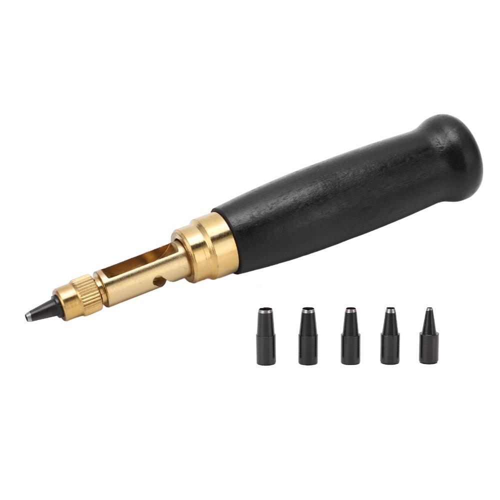 7pcs 1.5/2/2.5/3/3.5/4mm Tips Leather Hole Puncher Automatic Leather Punch  For Beginners