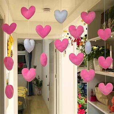 Nouvelle Décoration Suspendue de Porte Rideau en Forme de Cœur Style Coréen Pendentif à Ficelle Haute Beauté Rideau Paravent Décoration Chambre de Fille