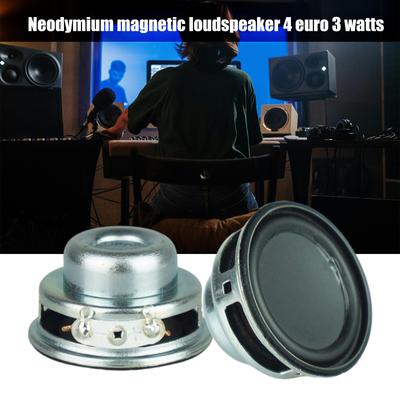 2Pcs 36mm 4Ohm 3W Portable Speakers 1.42inch Small Full Ranges Rubber Side Inner Magnetic Speakers Replacement