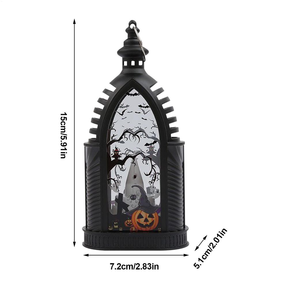 Halloween Lantern Decoration Ornament Creative Electronic Lamp Led Wind Light Pendant Hand-held Small Lantern Festival Party