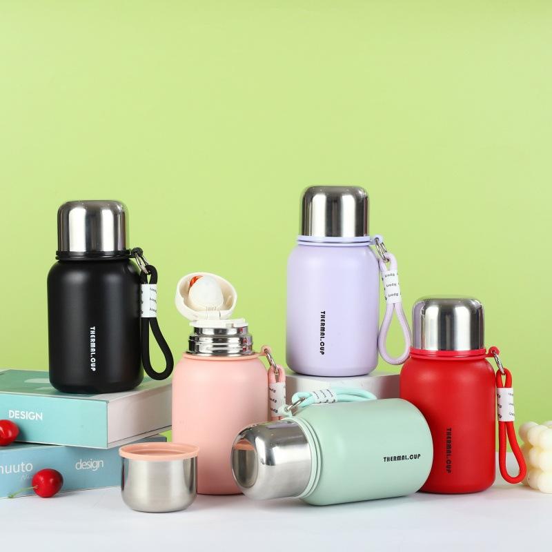 450ml 316 Stainless Steel Insulated Water Bottle with Lanyard, Leakproof Flask for Outdoor & Daily Use