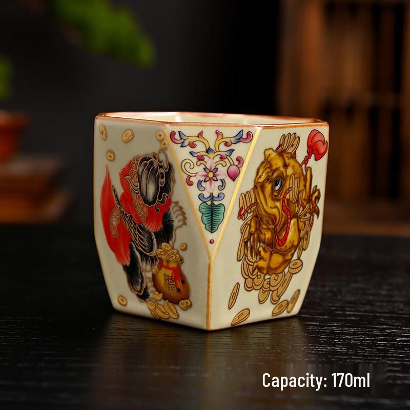 Shangqi Octagonal Ceramic Tea Cups