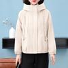 Spring & Autumn Hooded Windbreaker for Middle-Aged and Elderly Women - Plus Size Jacket, Perfect Mother’s Day Gift