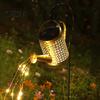 Solar Powered Christmas Decorations Santa Kettle Light, Solar-Powered Claus Watering Can Stake Lamp Garden Accessories with LED String, Outdoor