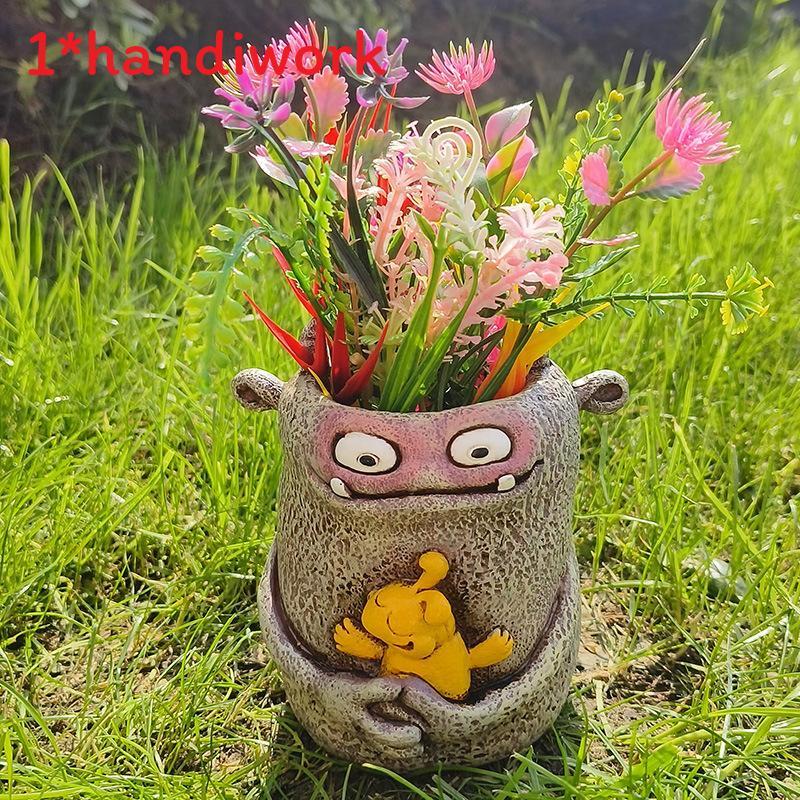 Cartoon Frosch Harz Dekoration Kreativ Lustig Haus Garten Pflanzgefäß Für Kinder Und Erwachsene