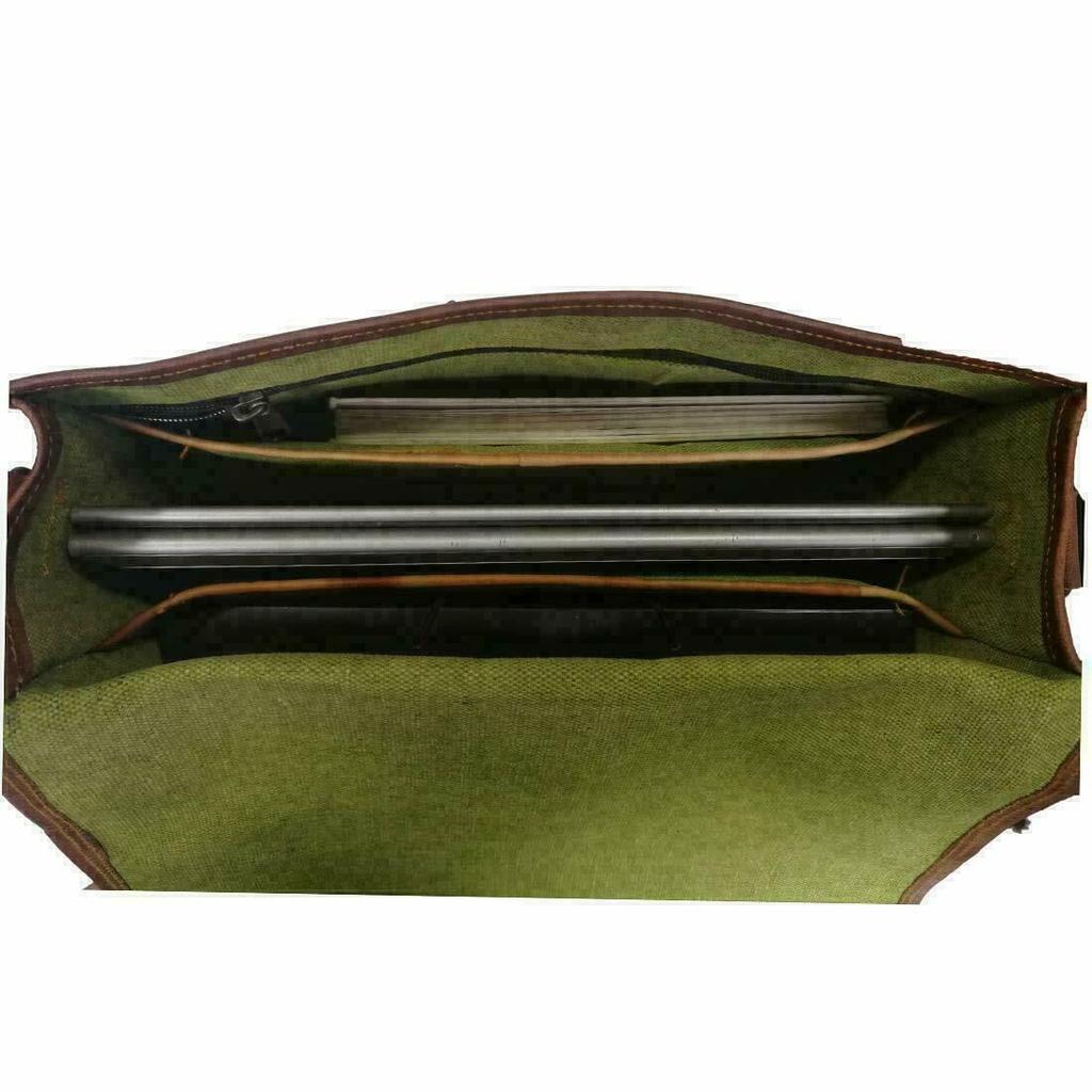 Vintage Ziege Echtleder alte Messenger Satchel Laptop Aktentasche Tasche