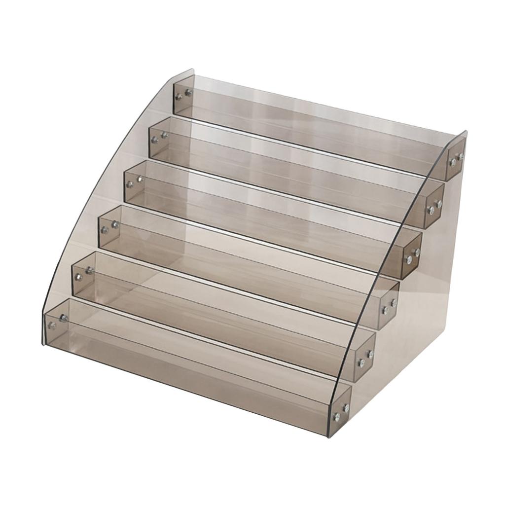 4 Tier Acrylic Riser Makeup Display Stand Multi Layer Organizer Rack Storage Organizers Lipstick for Dresser Collections 6 Tier