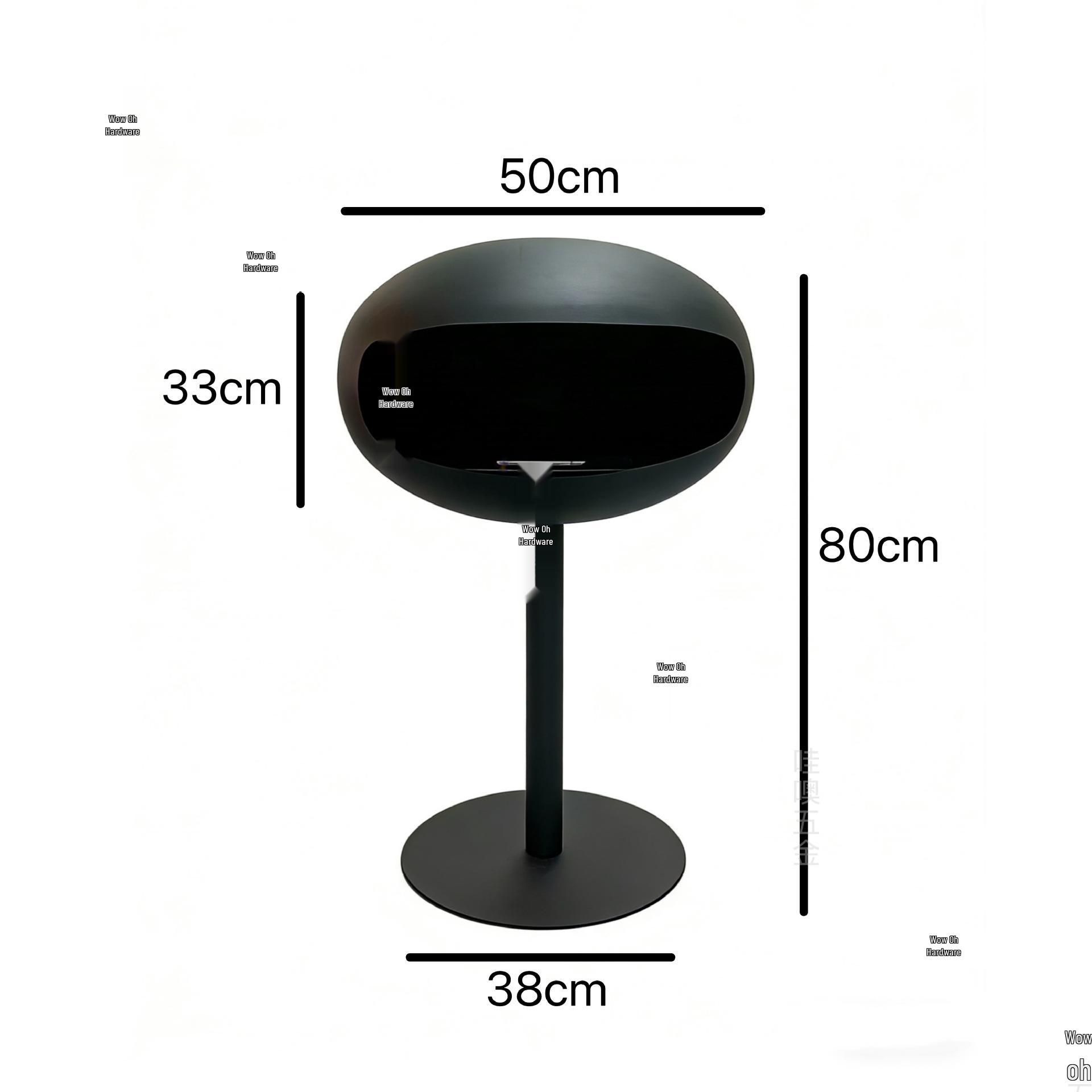 

Oval Freestanding Ethanol Fireplace - Smokeless Real Fire for Living Room or Villa 38*50*80cm