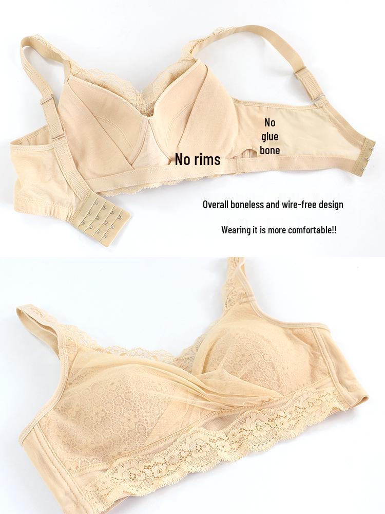 Post-Mastectomy Silicone Prosthetic Lace Bra - Plus Size, Breathable, Shaping, Bandeau