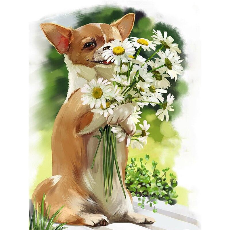 5D DIY volle Runde Diamant Malerei Strand Hund Cartoon Diamant Stickerei Kreuzstich Strass Mosaik Verkauf Home Dekoration