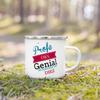 Best Teacher in The World Spanish Printed Mug Creative Coffee Cups Drinks Enamel Cup Vintage Handle Drinkware Gifts for Teacher
