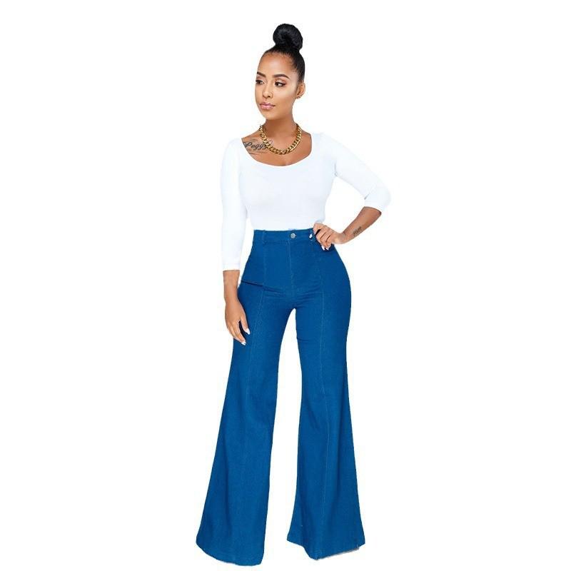 2022 Women's Bell Bottom Denim Long Pants - In Stock Spring Collection
