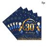Blue Gold 30th Birthday Party Disposable Tableware 30 Year Old Balloon Birthday Paper Plate Napkin 30 Years Old Birthday Decor