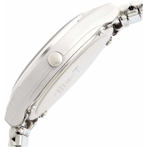 Cue and Cue Watch Analog Solar Waterproof Metal Band White Dial H970-214 Men's Silver