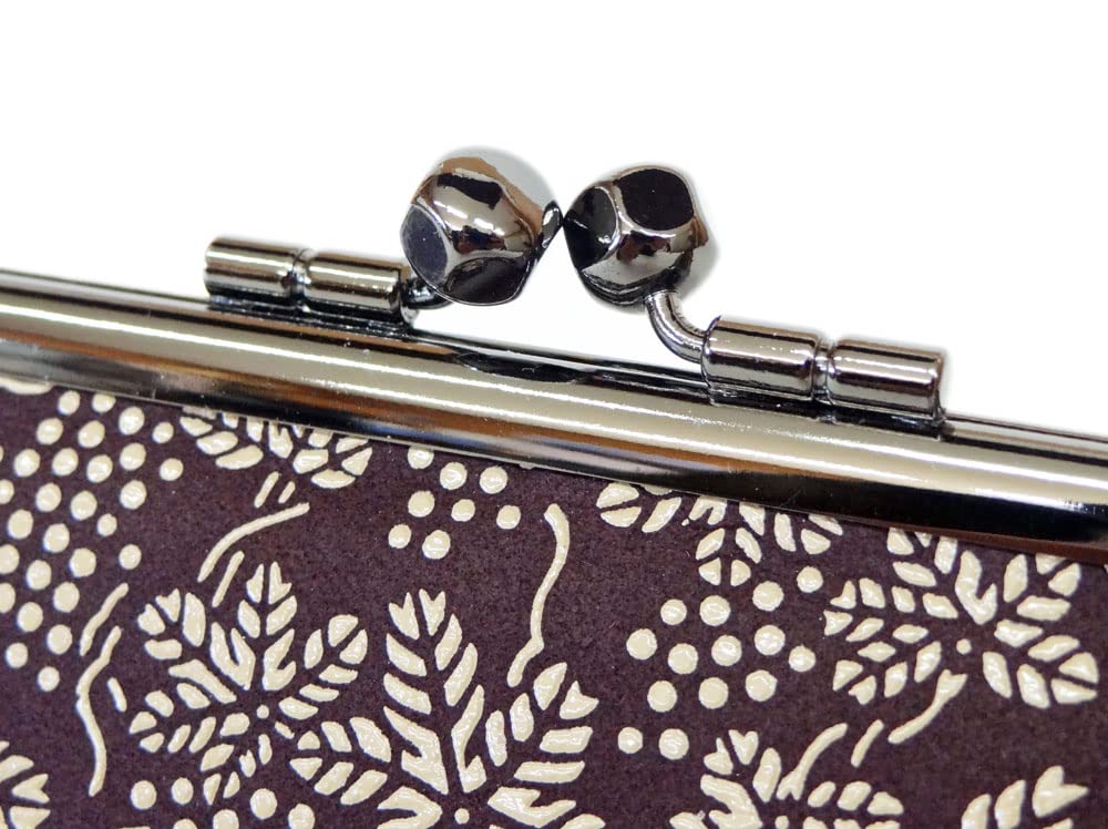 Portofel Inden 340 Poșetă cu închizătoare 1501 Piele de căprioară mov x Lac alb Motiv cu struguri Înălțime x lățime x grosime În interiorul pungii Închidere portmoneu