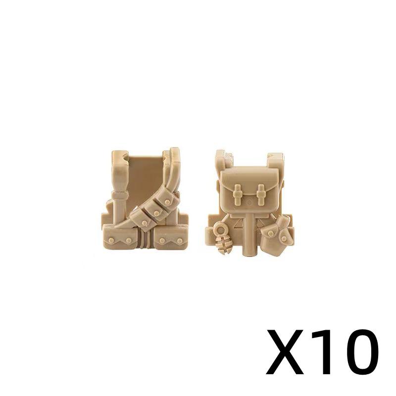 MOC US Soldiers Figure Vest Building Blocks Military Tactical Armor Army Bricks Weapons Accessories Toy Children J023