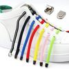 1 Pair Flat Shoe Laces For Sneakers Elastic Shoelaces Without Ties Press The Metal Lock Lazy Shoes Lace Rubber Band Accessories