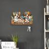 5D DIY Diamond Painting Art Hooks Dog Flower Cat Flower Dogs Wooden Hooks Diamond Painting Hook Rail for Home Office Decor