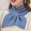 Autumn Winter Scarf Soft Neck Scarf Girls Knitted Sweater Bowtie Women Casual Cross Fishtail Scarf Straps Ladies Shawl