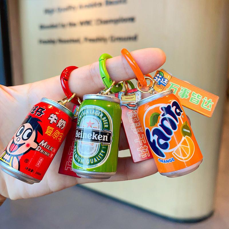 Portachiavi Mini Lattina di Soda in Resina Realistica Accessori alla Moda per Feste e Regali