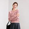 BETU Women's Autumn Striped Long-Sleeve Knit Top