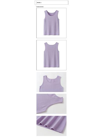 Women's 12-Gauge Pure Cashmere Knit Vest - Round Neck, 8 Colors, Warm & Skin-Friendly