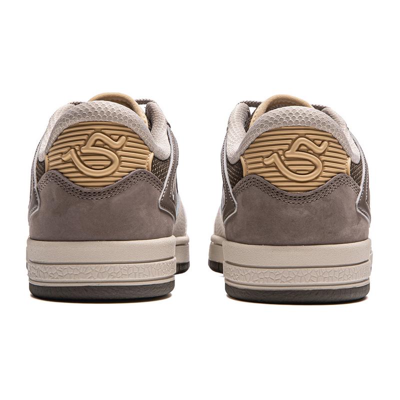 Li Ning Trendy Lightweight Non-Slip Wear-Resistant Low-Top Skate Shoes Men Sneakers Brown Gray AEPU047-6
