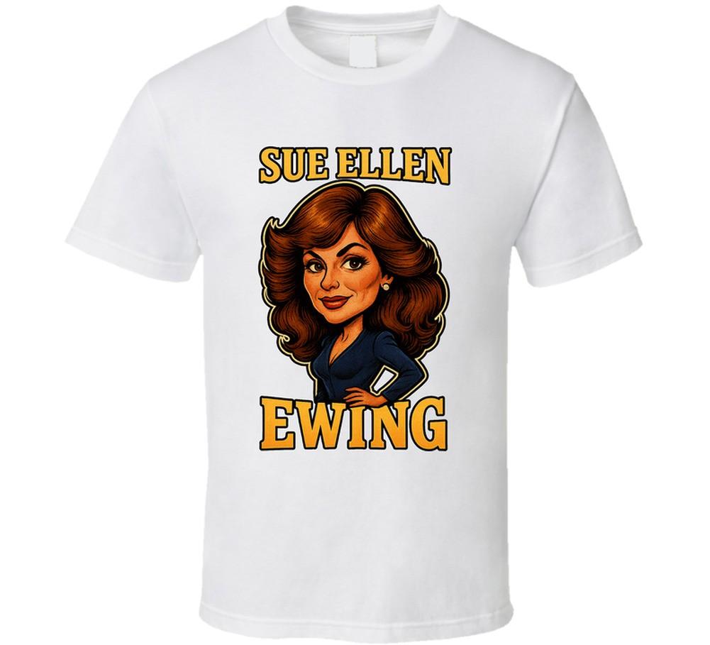 Sue Ellen Ewing Dallas Tv Series Caricature Fan T Shirt Mens Womens Tees Top L