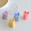 3D Heart-shaped Cylinder Candle Mold DIY Love Candle Making Tool PC Acrylic Plastic Mold Kit Home Decor Gift for Valentine's Day