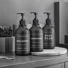 500ml Matte Black Lotion Bottle Plastic Refillable Bottle with Labels Wall-mounted Lotion Bottle Holder Shampoo Conditioner
