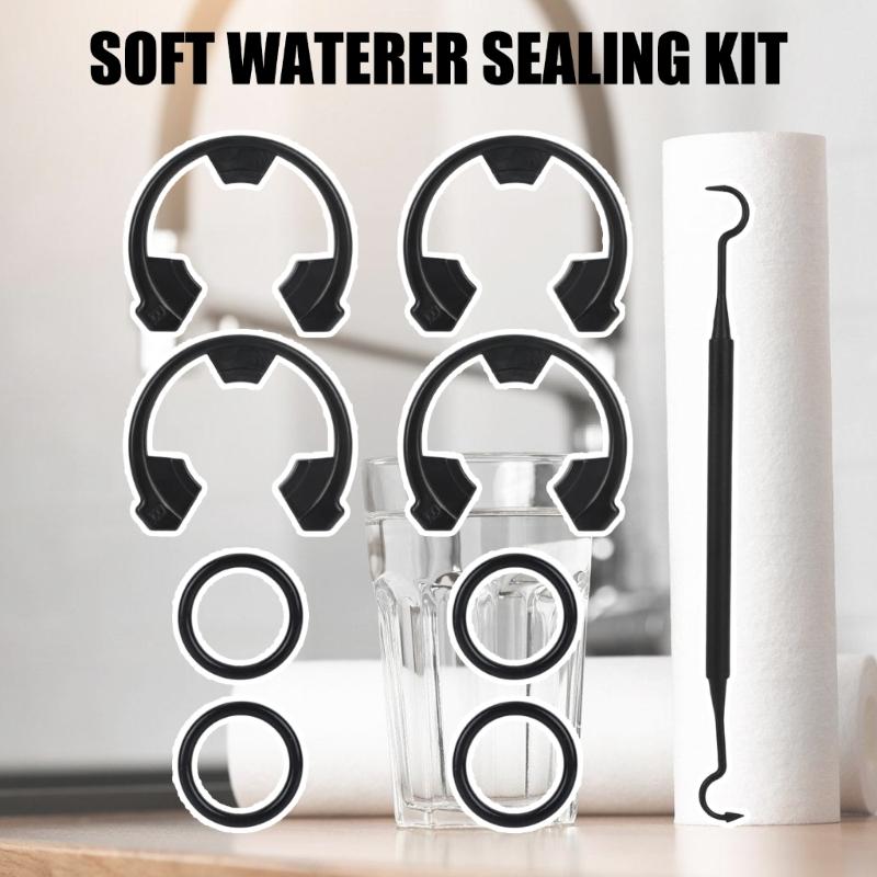 7337571 7170288 Universal Water Softener Seal Replacement Pack Includes 4 Clip 4 Seals & 1 Removal Tool for Softener