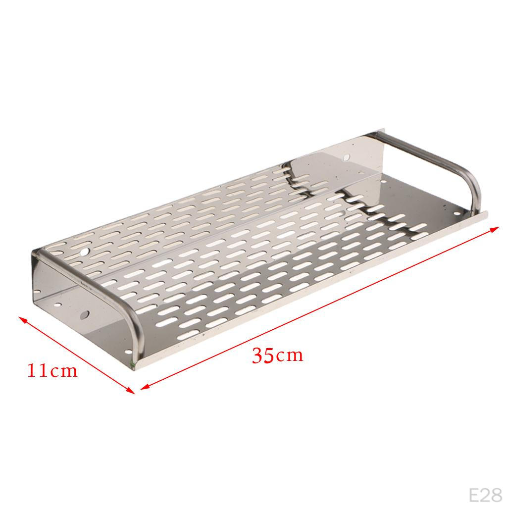 2 Stück Robuster Edelstahl-Lagerregal Badezimmer und Küche Organizer-Regal