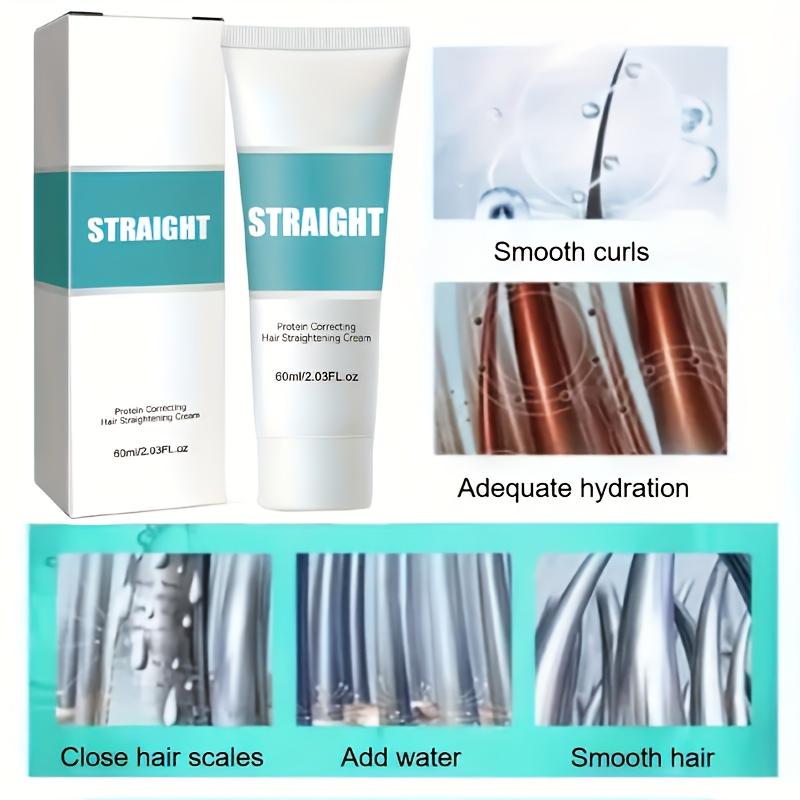60 ml Cremă pentru îndreptarea părului cu cheratina Tratament profesional deteriorat Netezire Îngrijirea părului cret Cremă cu proteine ​​drepte