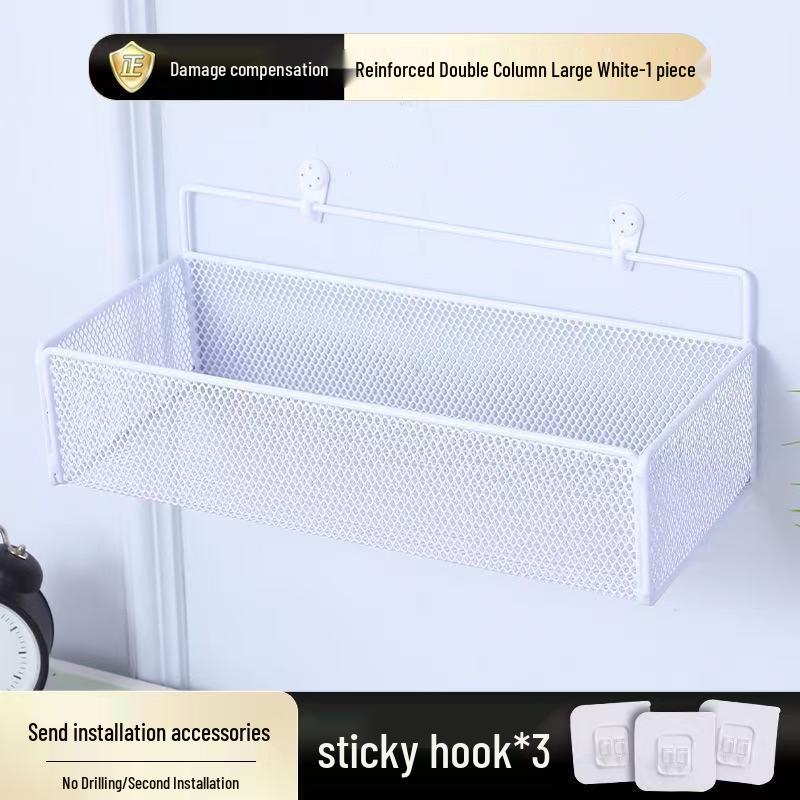 Punch-Free Wall-Mounted Storage Rack for Bathroom, Kitchen, and Bedside