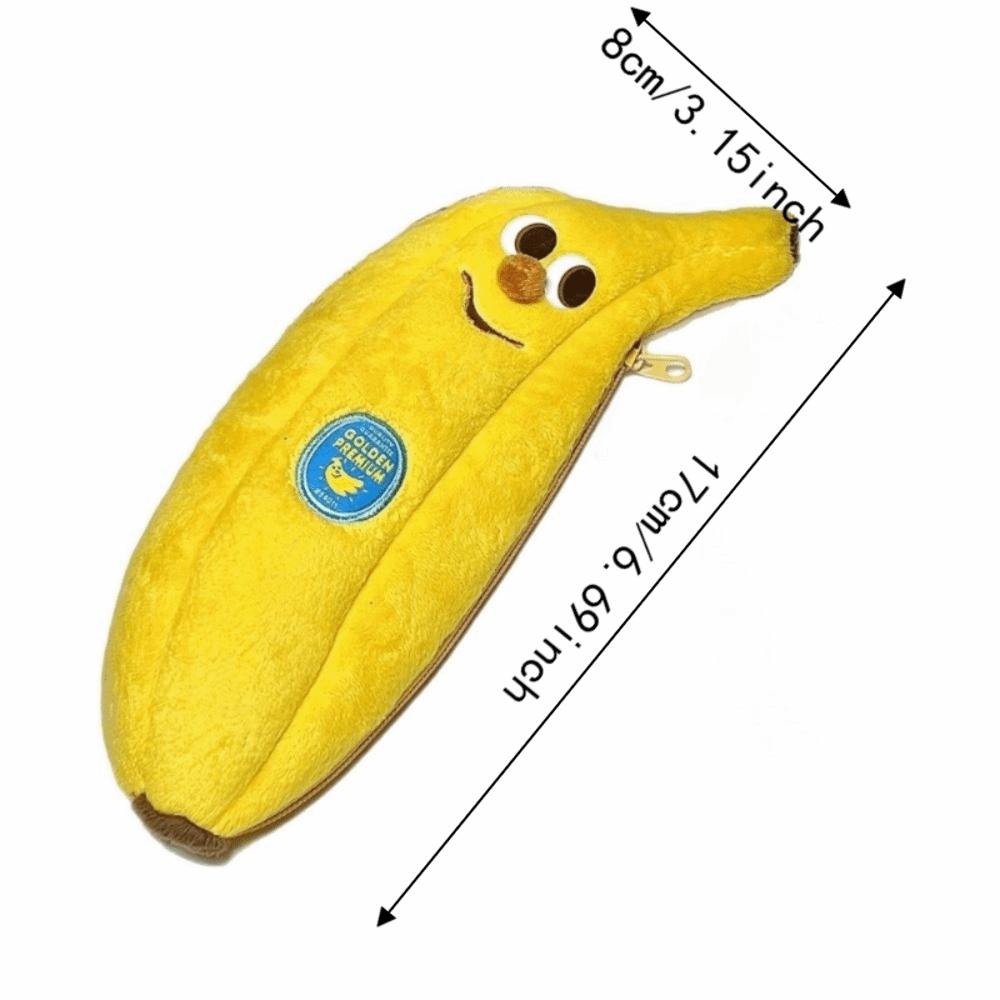 Creative Banana Pencil Case Cartoon Banana Pencil Pouch Charming Stationery Bag Home