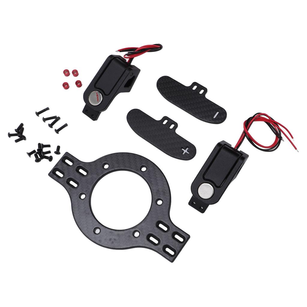 Carbon Fiber Aluminum Alloy Shift Paddles RC Game Simulation Steering Wheel Magnetic Paddles with 70mm Mount for 923