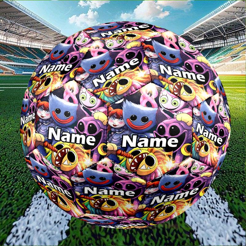 Custom Name Personalized Poppy Playtime Print Size 5 Soccer Ball Training & Match Football, for Team, Kicking, Gift for Football Enthusiasts