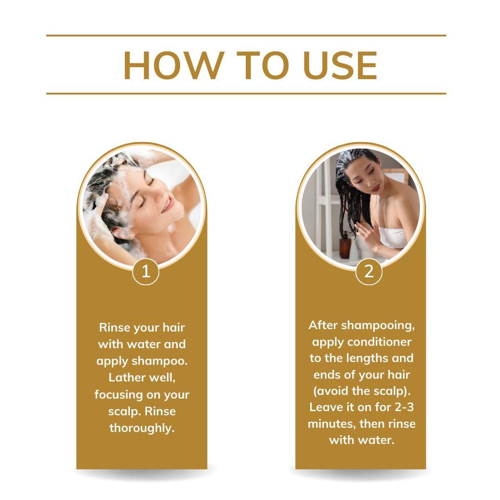 Shampoo & Conditioner Set With Argan Oil, Rosemary, and Tea Tree - Hydrating Formula Restores & Strengthens Hair