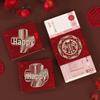 Buste Regalo Matrimonio Fidanzamento 2025 con Sigillo Doppia Felicità - Buste Rosse Regalo di Fidanzamento