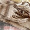 Autumn and winter new mohair scarf female Maillard shawl student couple thickened scarf