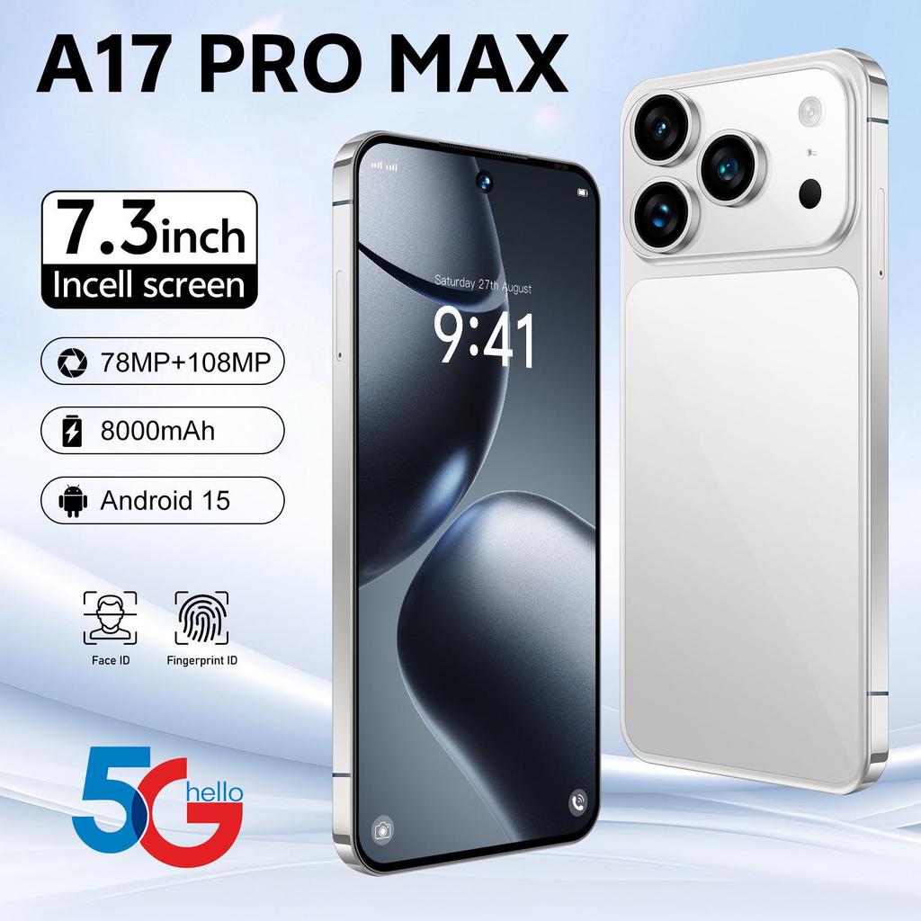 Smartphone A17 Pro Max: 7.3-inch Android, 16GB RAM + 1TB ROM