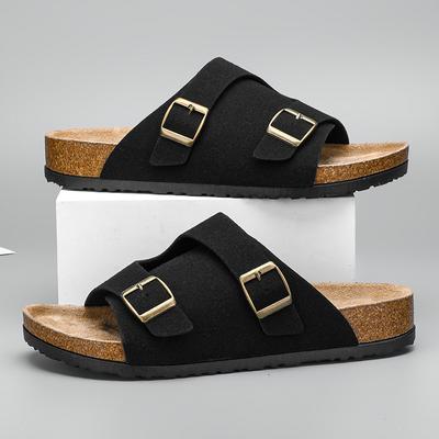 Fashion Leather Men Sandals Summer Men's Sandals Women Slippers Outdoor Beach Casual Shoes Zapatos Hombre Durable Non-Slip Luxury Shoes