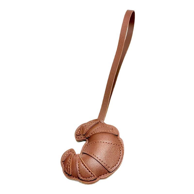 Creative Croissant Leather PU Keychain Pendant