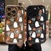 Halloween Pumpkin Ghost Silicone Phone Case For iPhone 17 16 15 12 11 14 13 Pro Max 17 Air 16E XS X XR 7 8 Plus SE Soft Cover